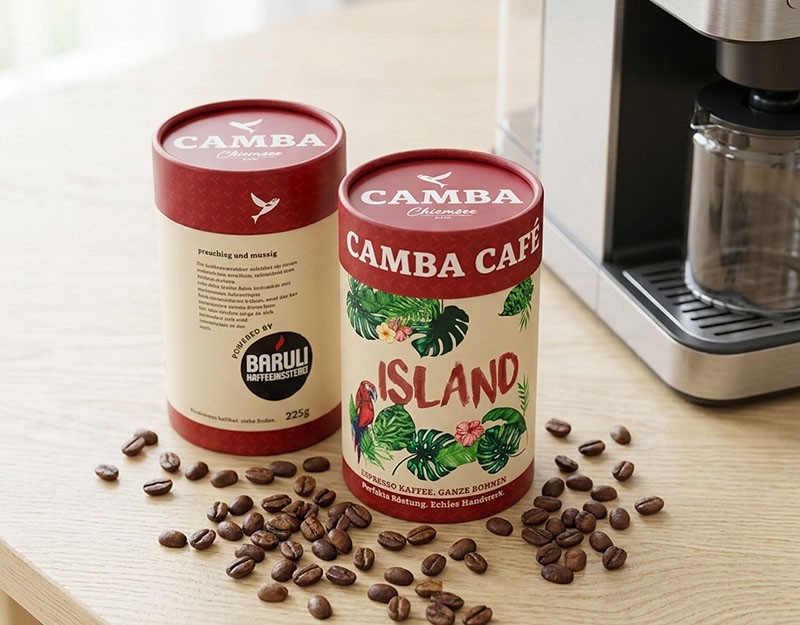 Custom Printed Airtight Composite Paper Can for Coffee Beans & Ground Coffee Packaging Custom Printed Airtight Composite Paper Can for Coffee Beans & Ground Coffee Packaging